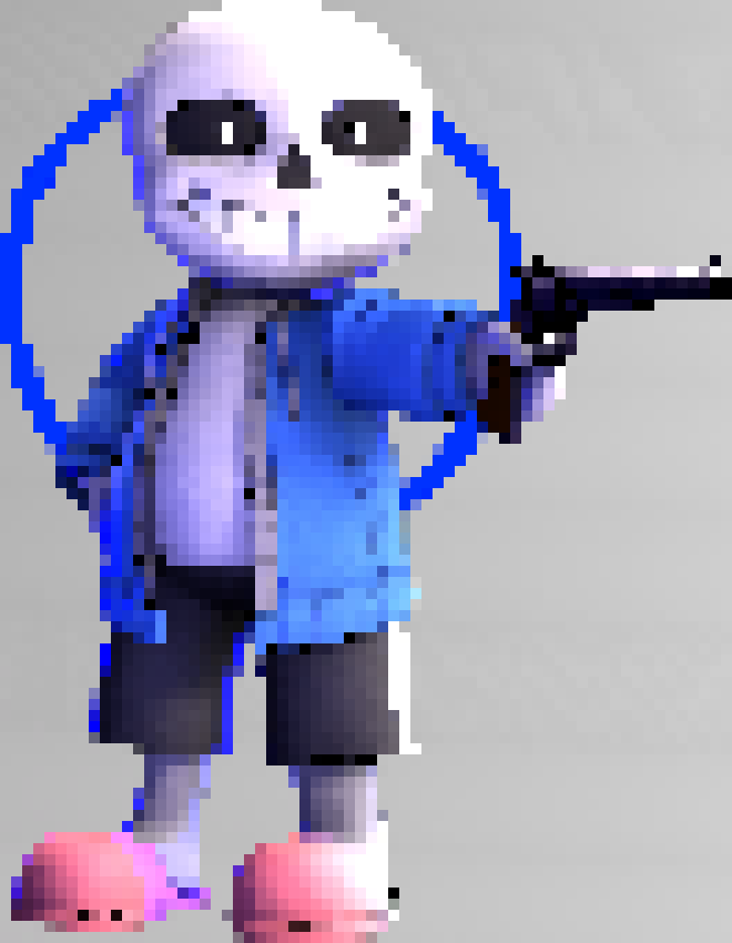 Sans has a damn glock, holy shit (CREDIT IN DESC) (Free to use, I guess.)