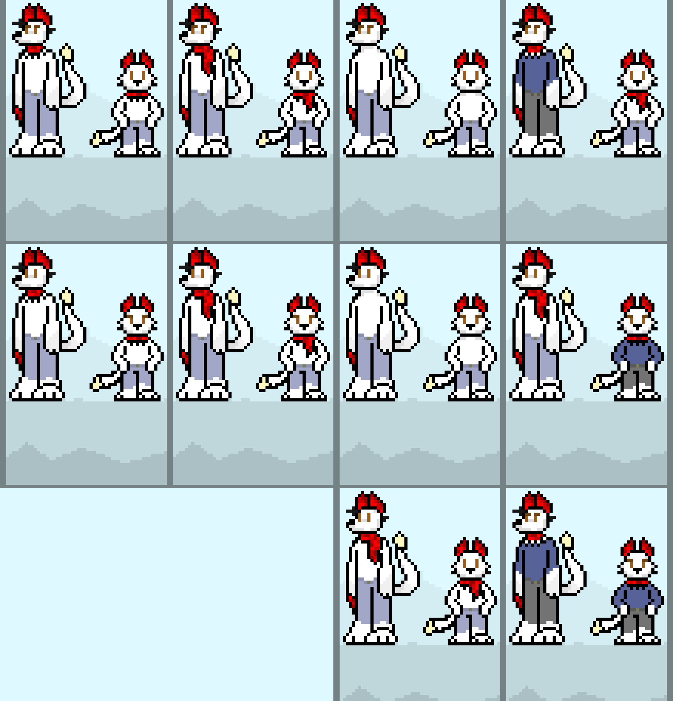 Terrie and Kinder Terrie; Over world sprites