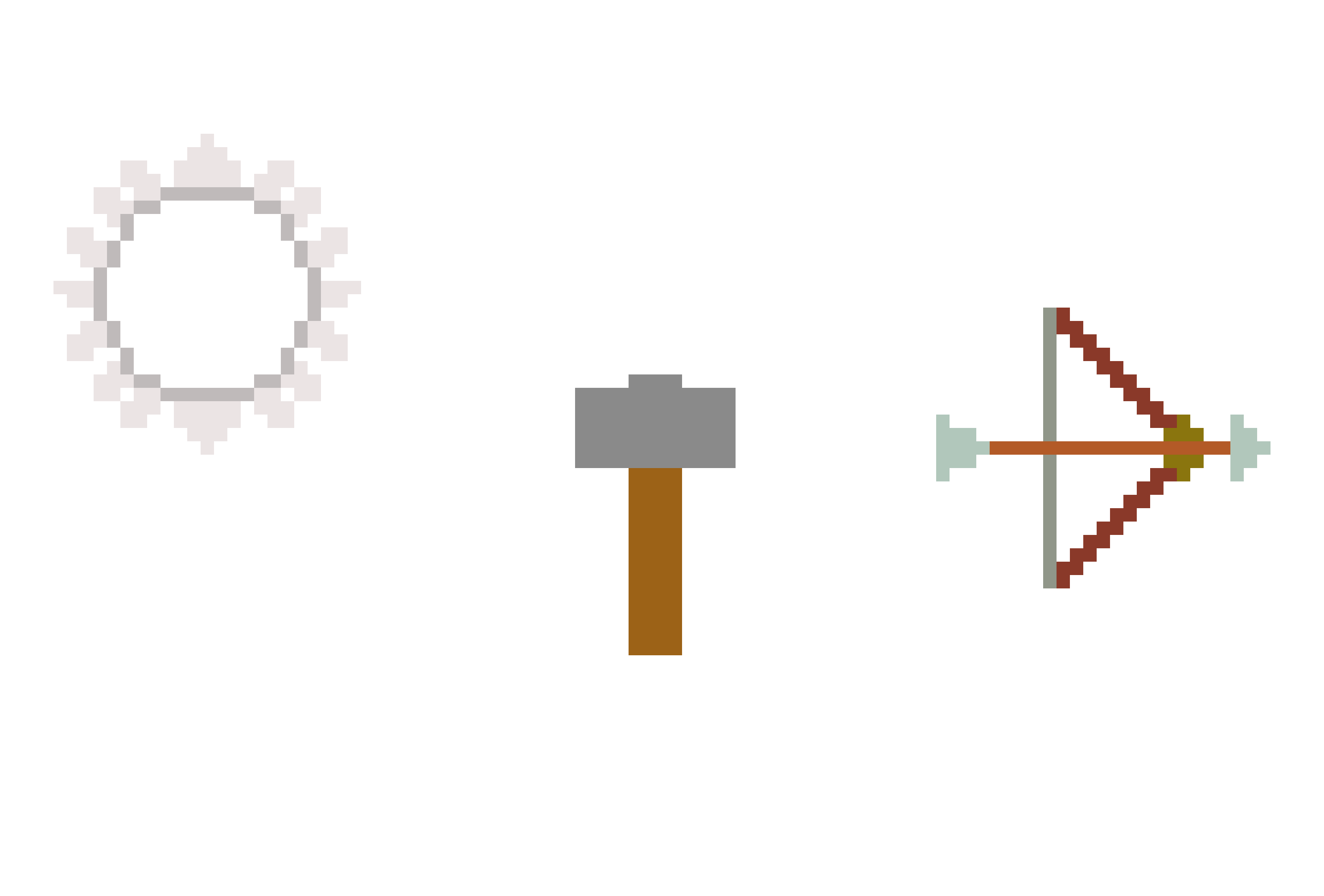 [032ed5] mjolnir bow and arrow and a necklace 