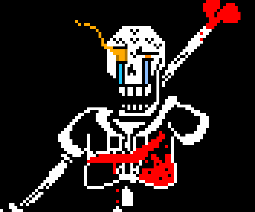 Disbelief Papyrus: i am hope...i am light... I AM DETERMINATION [goes super sans]