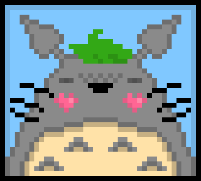 Totoro eyes closed