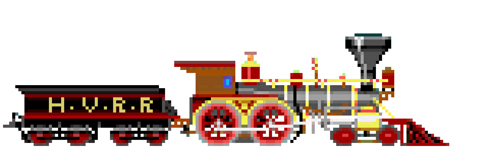 [ee6360] H.V.R.R american 4-4-0 locomotive v2
