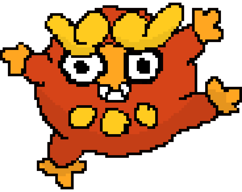 [6dd1e1] Darumaka pixel art
