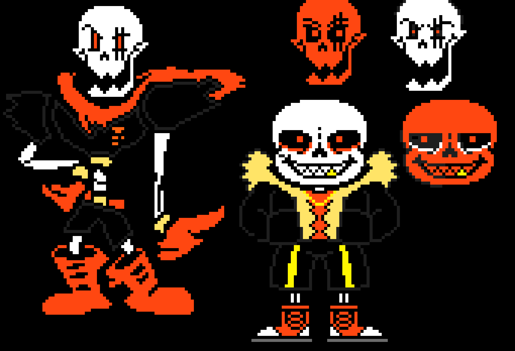 [0a5d6d] Undertale Sans and Papyrus Battle Sprite.
