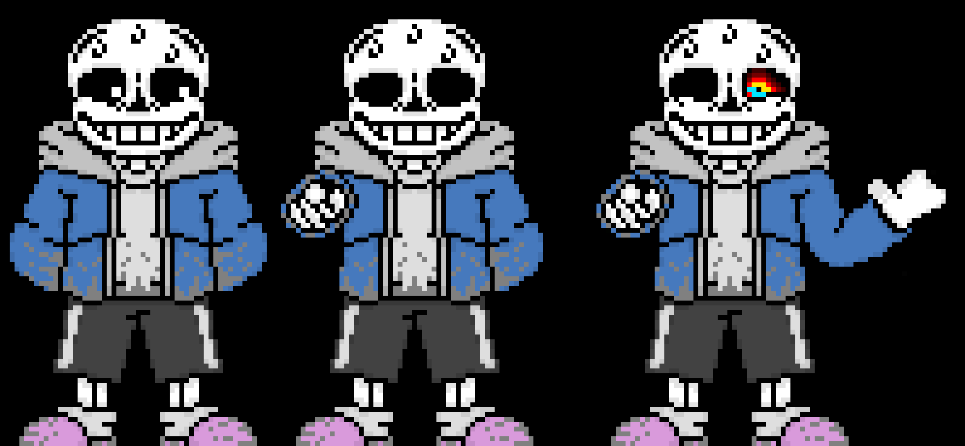 Dust Sans if he was based off of canon reactions (lil change)