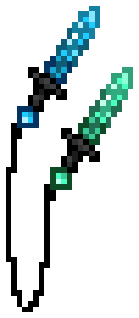 [9ce148] "the Sclades can do two attack rolls (because there's two blades). the Azure (blue) Blade deals Slashing damamge + Cold damage, and the Verdant (Green) blade deals Slashing + Poison damage"