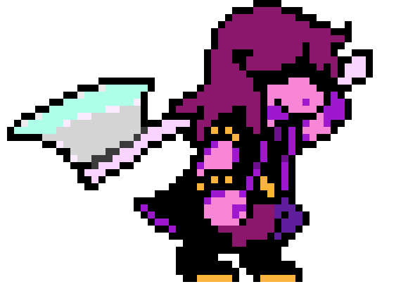 Susie deltarune battle sprites
