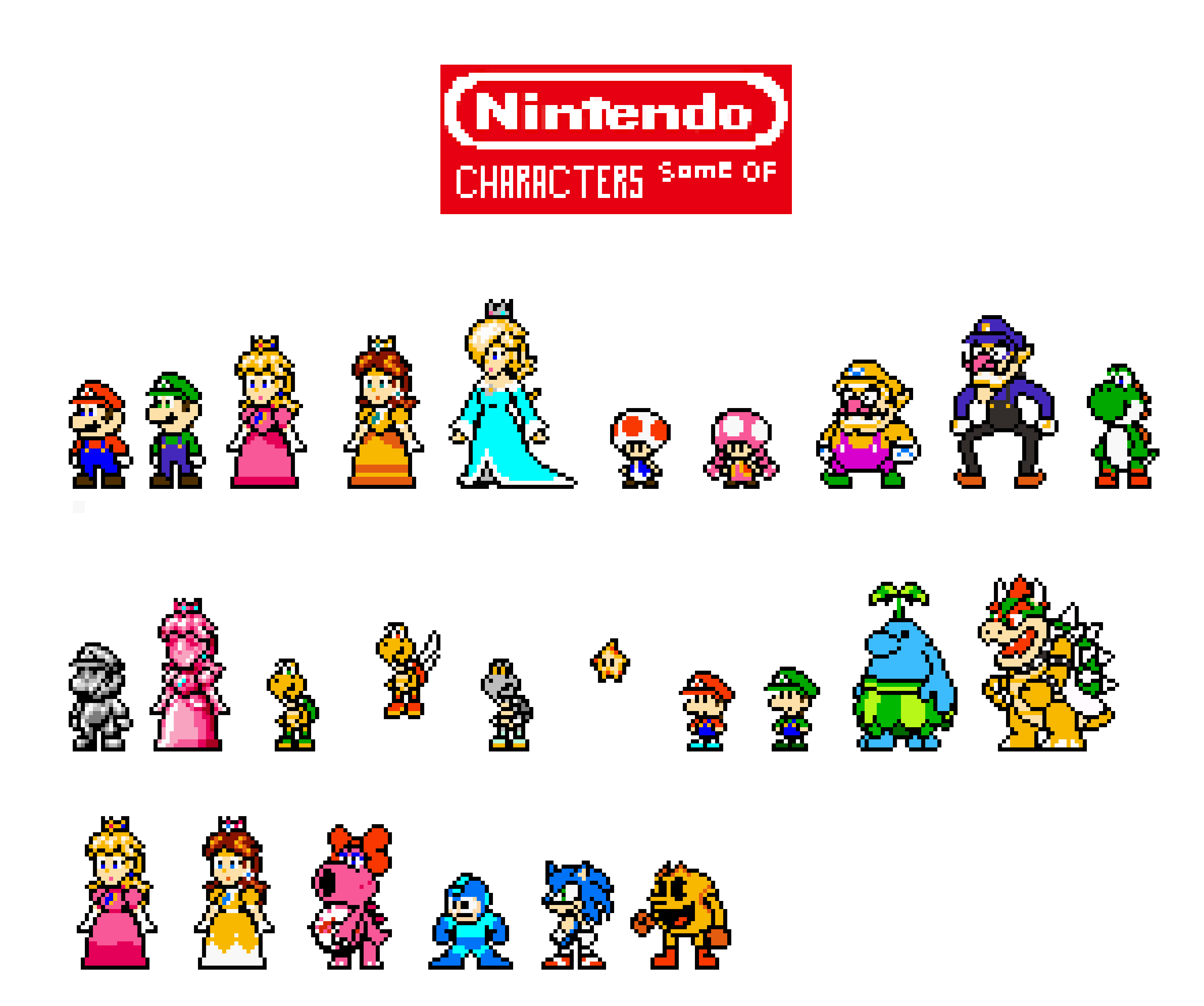 [d72332] Some Of Nintendo's characters