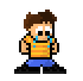 crying boy pixel