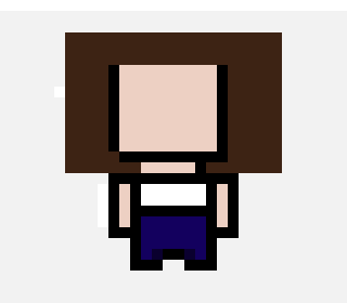 [21707d] Pixel art character 1 (Brown Hair)