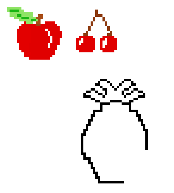 [9664c4] fruit pixel art 