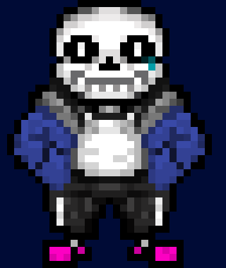 [1f86ca] it is I John from hit game Undertale (parodyed) on site pixelartmaker