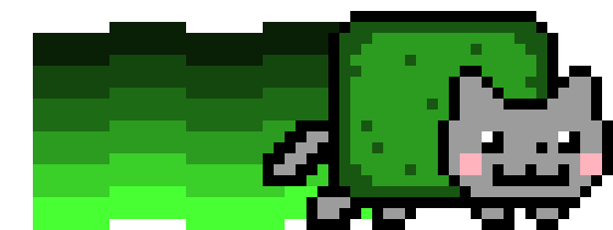 [284b6a] green nyan cat 2