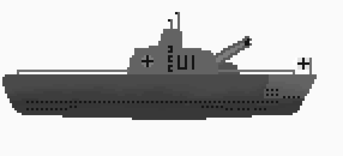 [9664c4] German WW11 U-Boat (Below Water)
