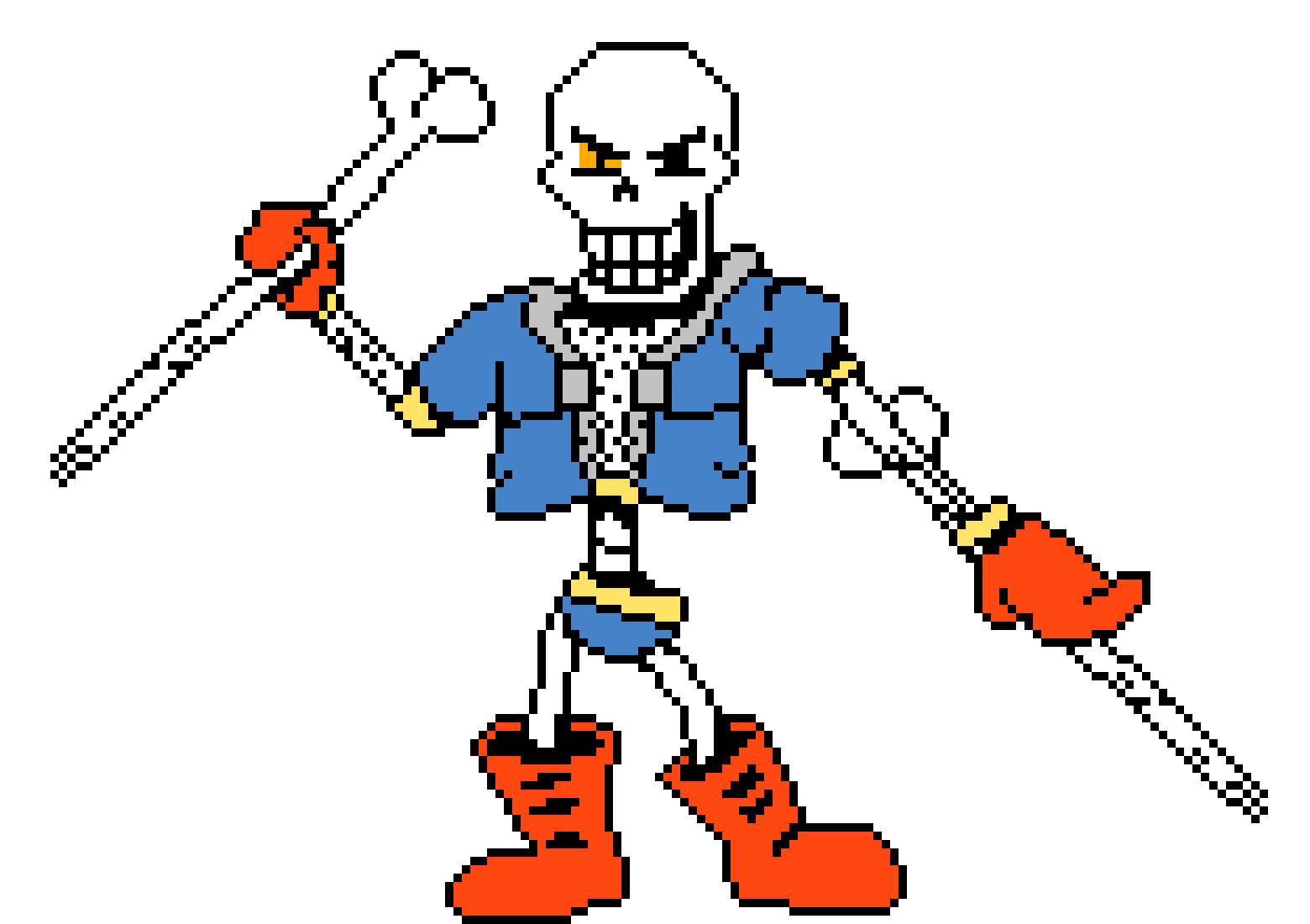 Disbelief Papyrus Phase 2 Battle Sprite [King Squid Edit]
