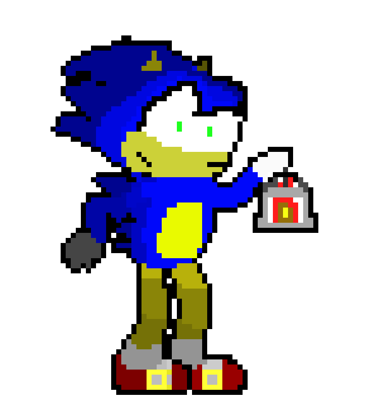 [d84f65] Sonic holdin a lamp