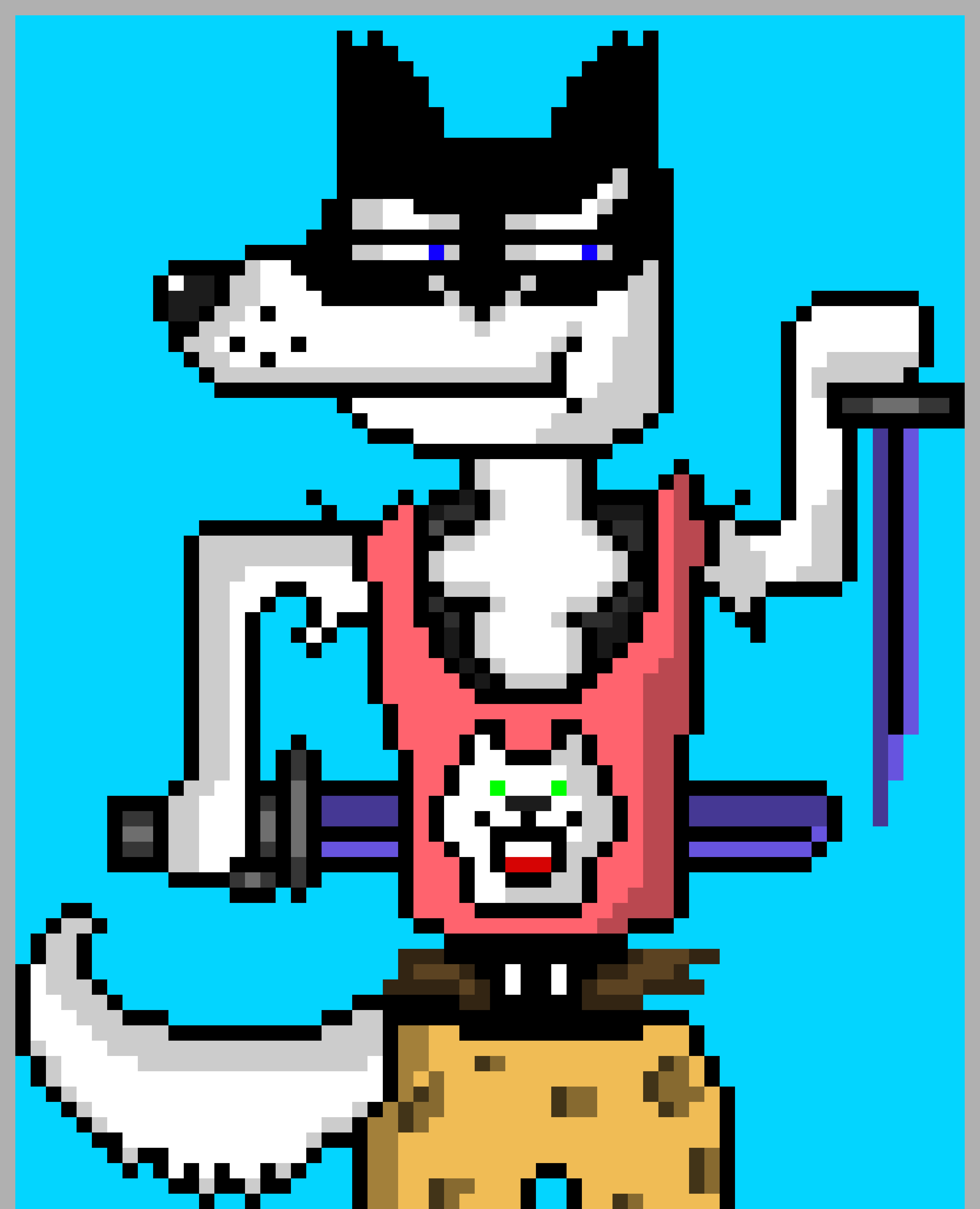 Undertale Doggo Battle Sprite (shaded and colored)