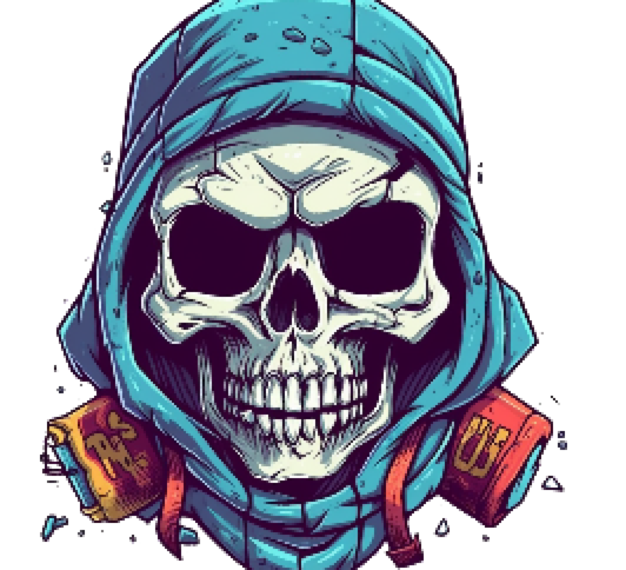 [83a463] cool skull