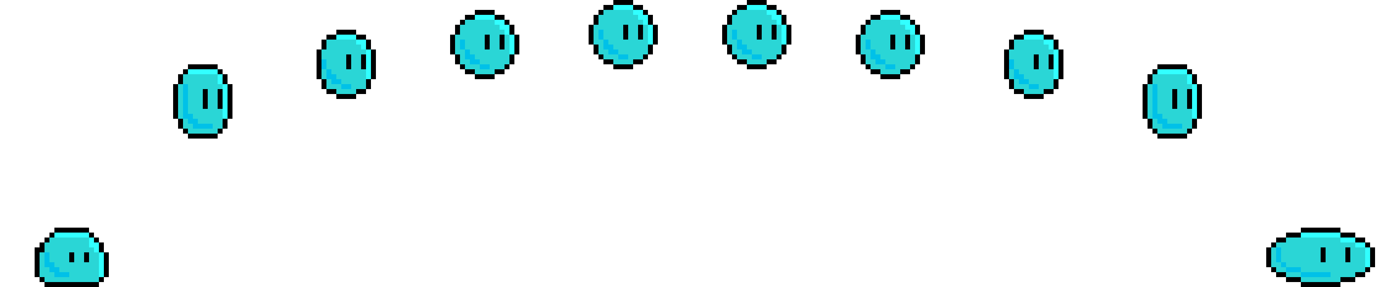[25ede4] Slime Sprite Sheet Jump Blue