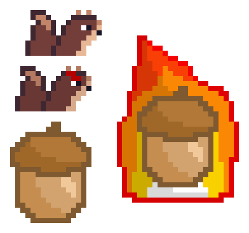 [6e738f] Squirrels and Acorns Sprites