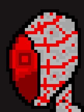 [d436d4] Throws a Nylithean Teleportation  crystal through a broken spot on the walll before it regens 
