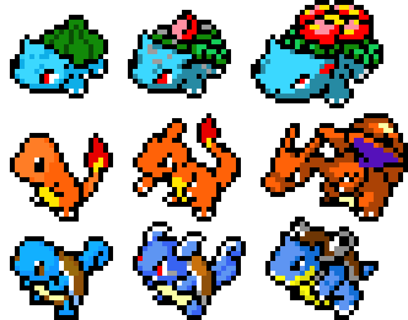 [8e4a29] Kanto Region Starter Pokemon