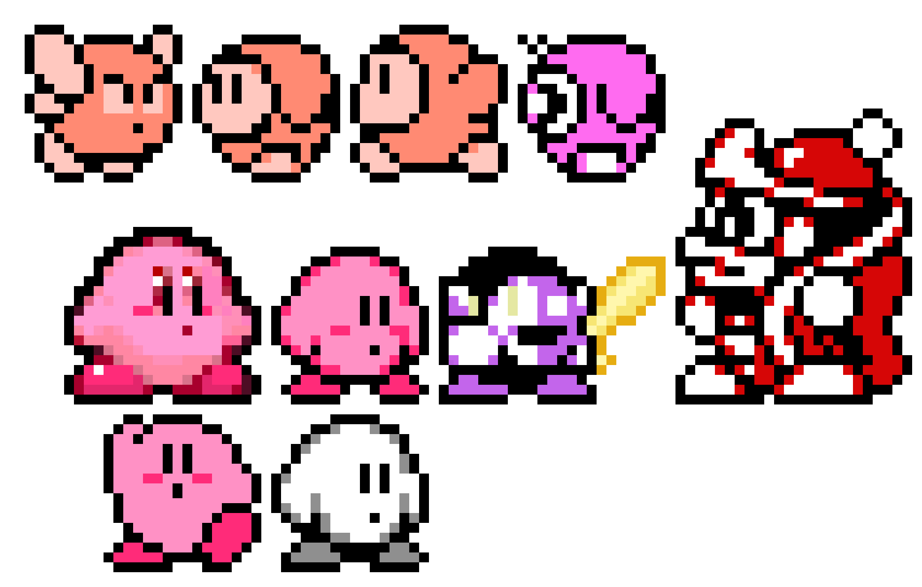 Kirby Pixel Art: