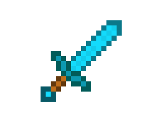 [9664c4]  Minecraft Diamond sword