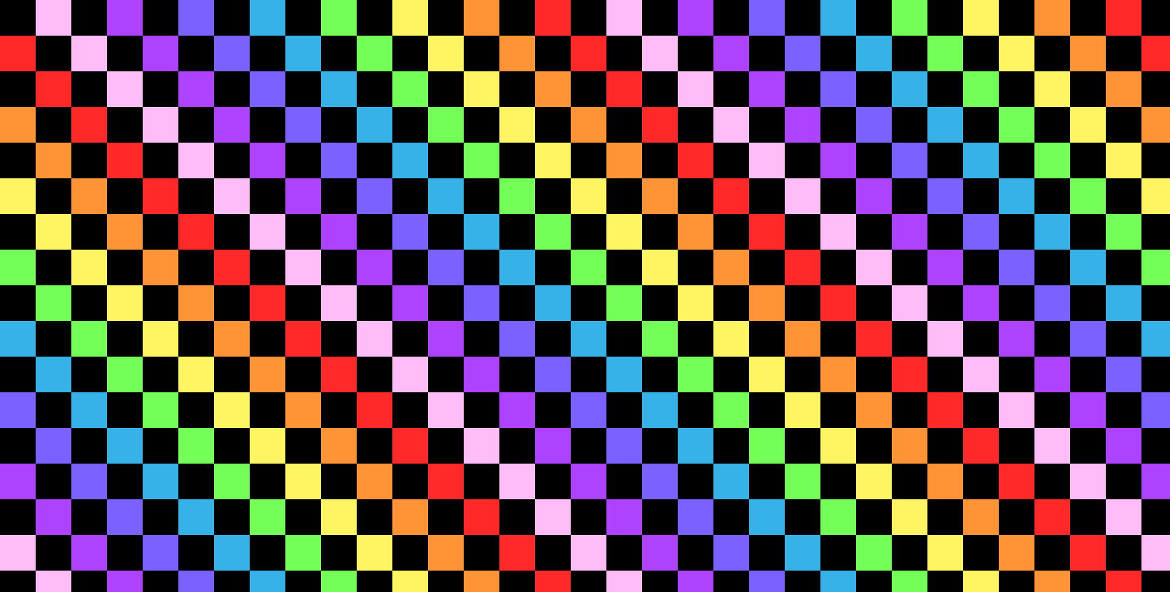 [1fe826] Pixel rainbow grid