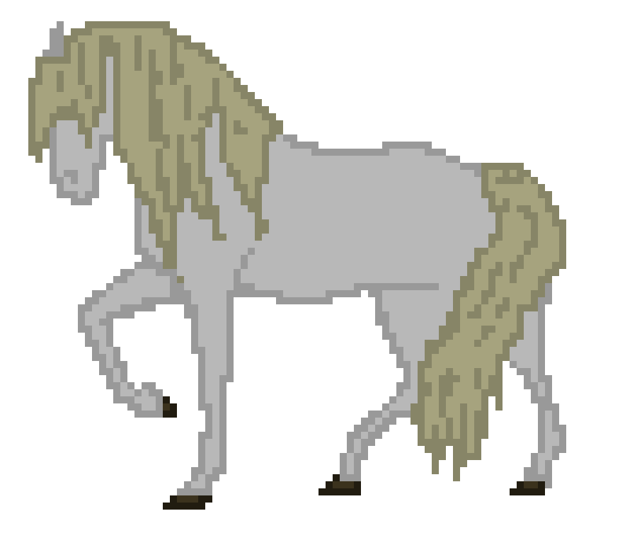[9664c4] Pretty horse (coloured)