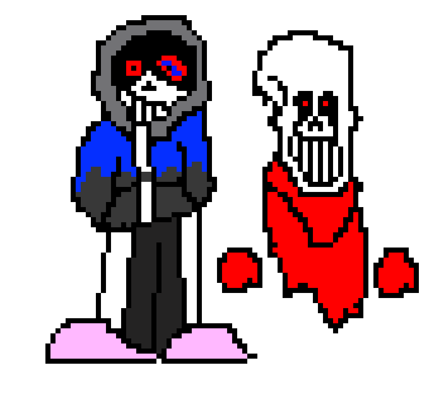 [3d16e7] Dust Sans + Phantom Papyrus (Color Sprites)
