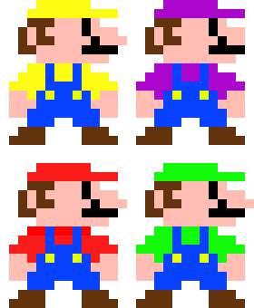 [9664c4] mario and luigi and wario and waluigi