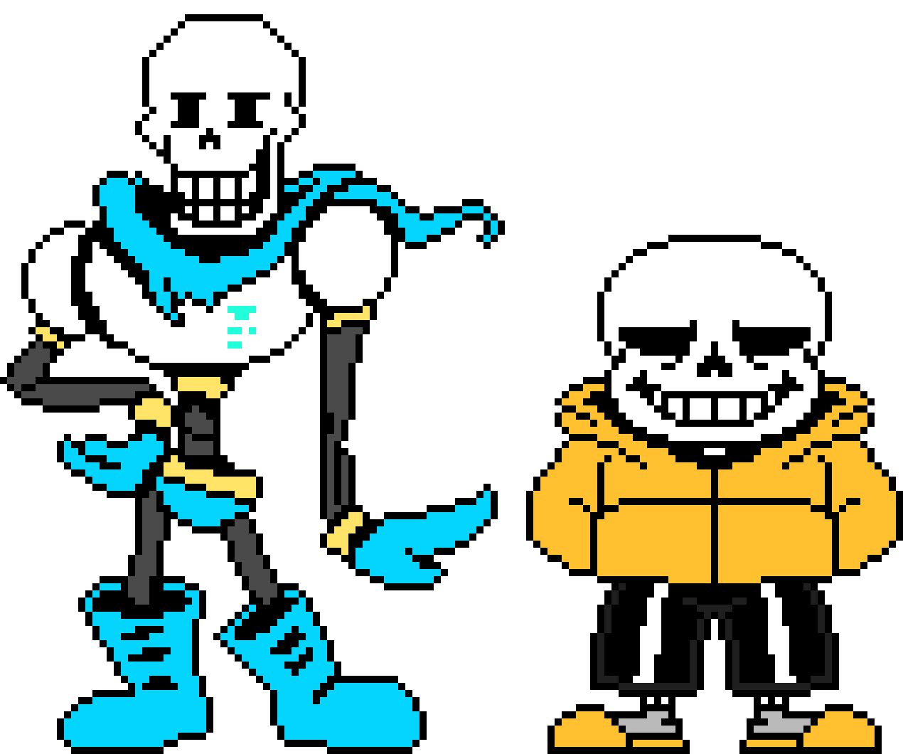 [b9f543] The SwapSwap Skelebros, except their expressions are a bit different