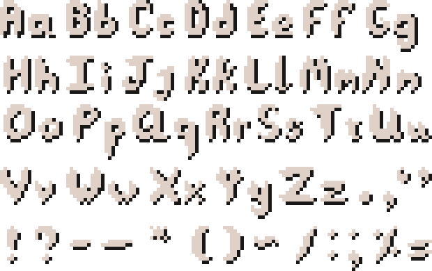 [7c309d] Messy Pixel Font