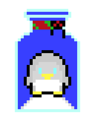 [9664c4] Penguin in a Christmas Bottle