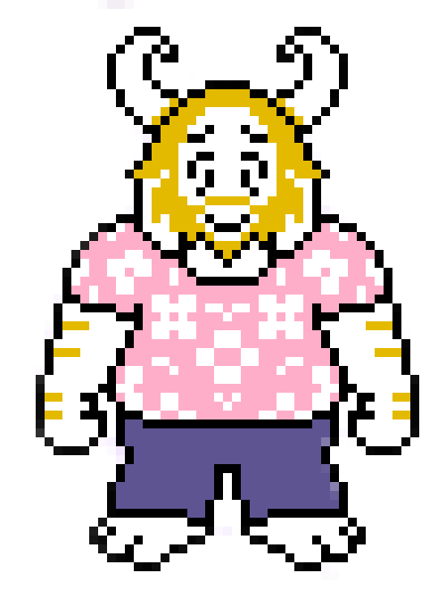[9afd85] Asgore pink sprite f1