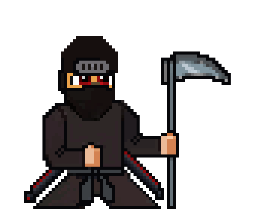 [37f45c] new plain ninja black png with weapon plain