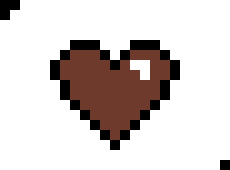 [09c835] Dark Brown Heart