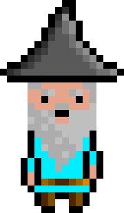 Pixel Wizard Light Blue