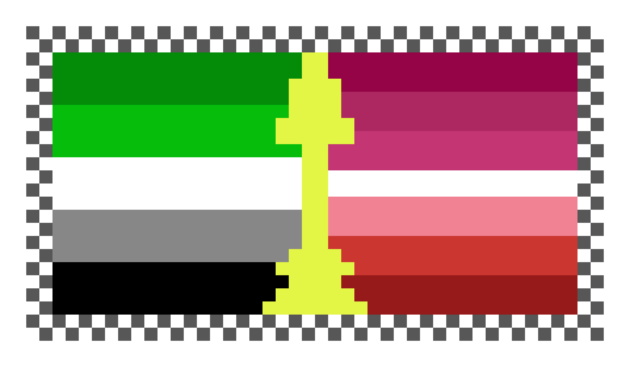 [9664c4] Aro Lesbian Pixel Pride Flag
