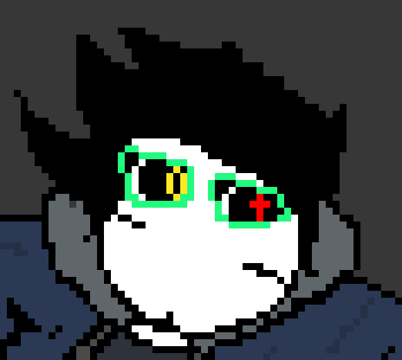 [cdd341] John is the Sans guy with the glasses and the Blue Mark underneath his left eye 