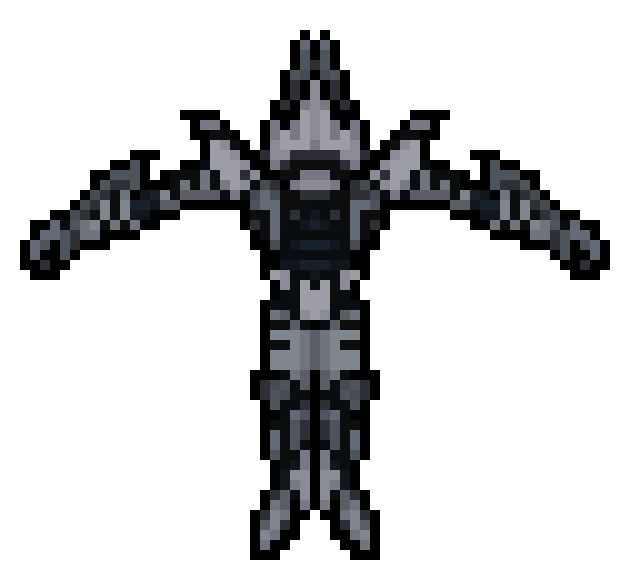 [ad5071] [Fade from black into that familiar room of the workshop where John built MK1 of the AG.B, this time the AG.B looks different, most notable of these changes being the many deactivated lights going across it's body, and the little engraving on the left side of it's chestplate, reading "AG.B-MK2". The AG.B is being held up by a few metal bars, keeping it just slightly off the ground in a T pose]