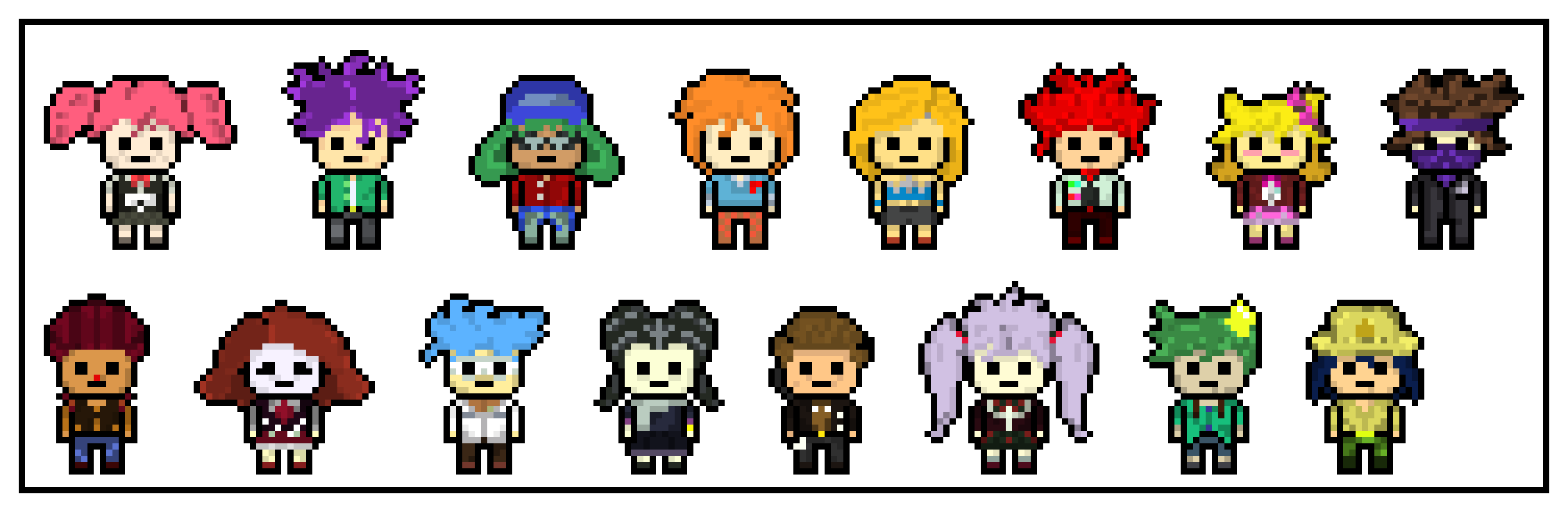 [84c82f] danganronpa Oc sprite characters