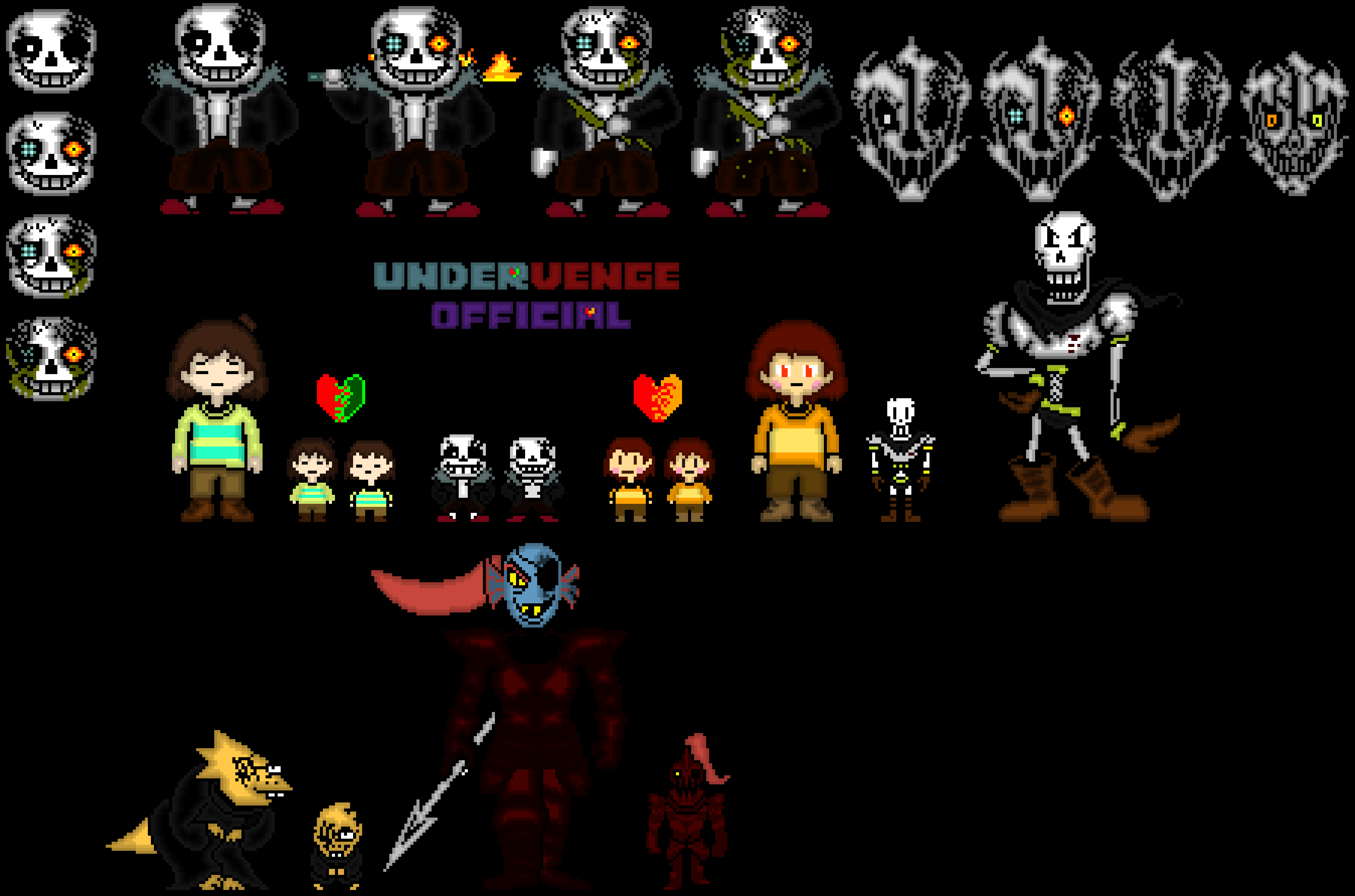 [92d336] UNDERVENGE Sprite Sheet 1 Updated (Yet Again)