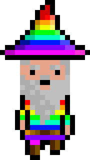 [bb0007] Pixel Wizard Rainbow Walking AniF2