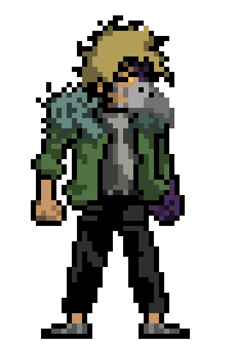 [6c26bc] Rutvist Vladishku/Disassembler - MHA Villain OC Idle Sprite