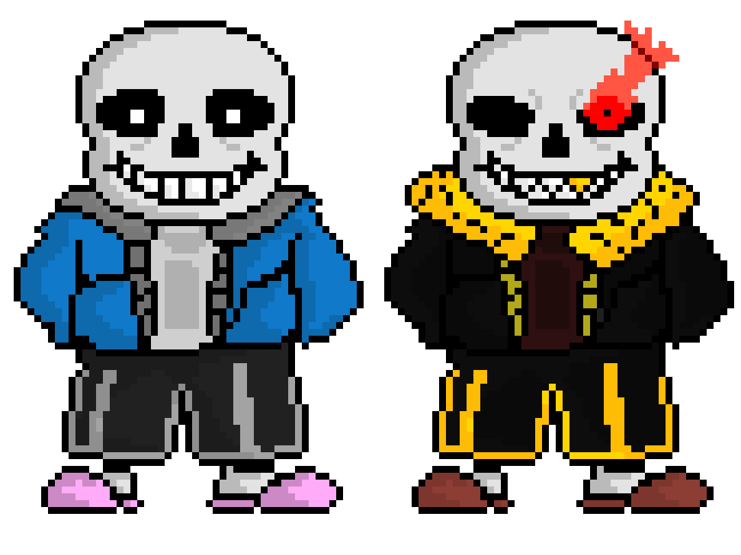 UnderTale & UnderFell Sans pixelart maker remake