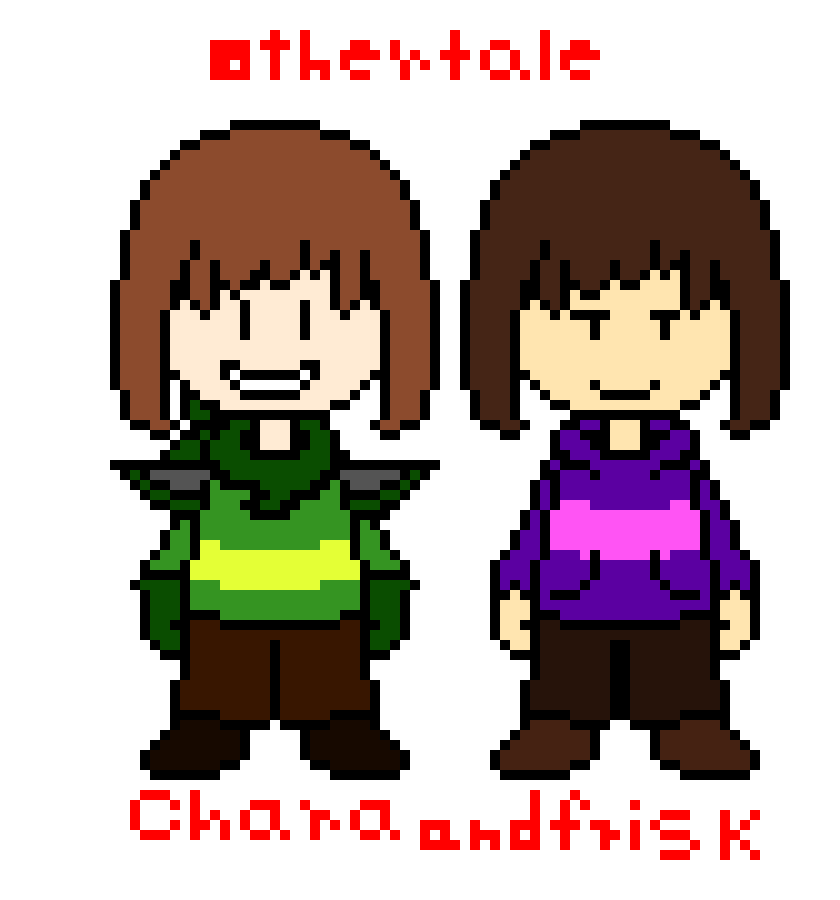 [9664c4] othertale Chara, and Frisk