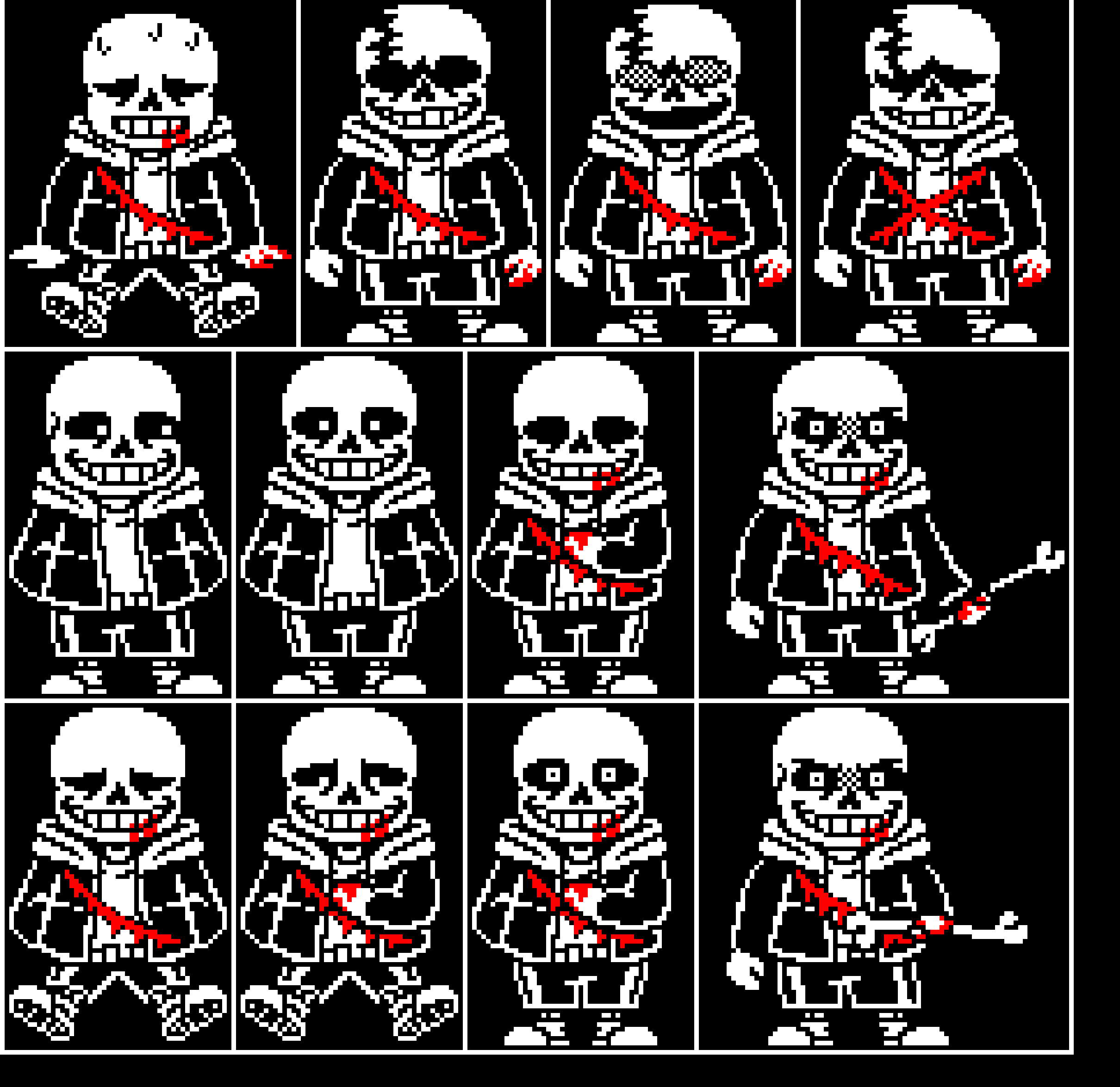 Undertale Last Breath Phase 3 , 1 and 2 from above to bottom 