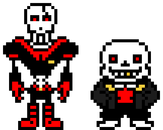 Underfell Sans and Papyrus